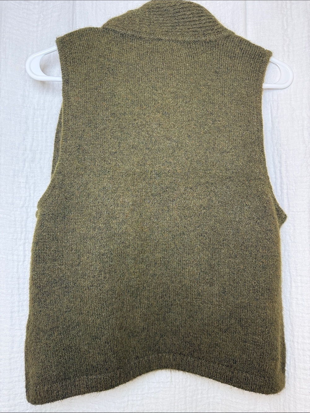 NWT Caroline Constas Olive Scarf-Collar Knit Top - Picture 5 of 6